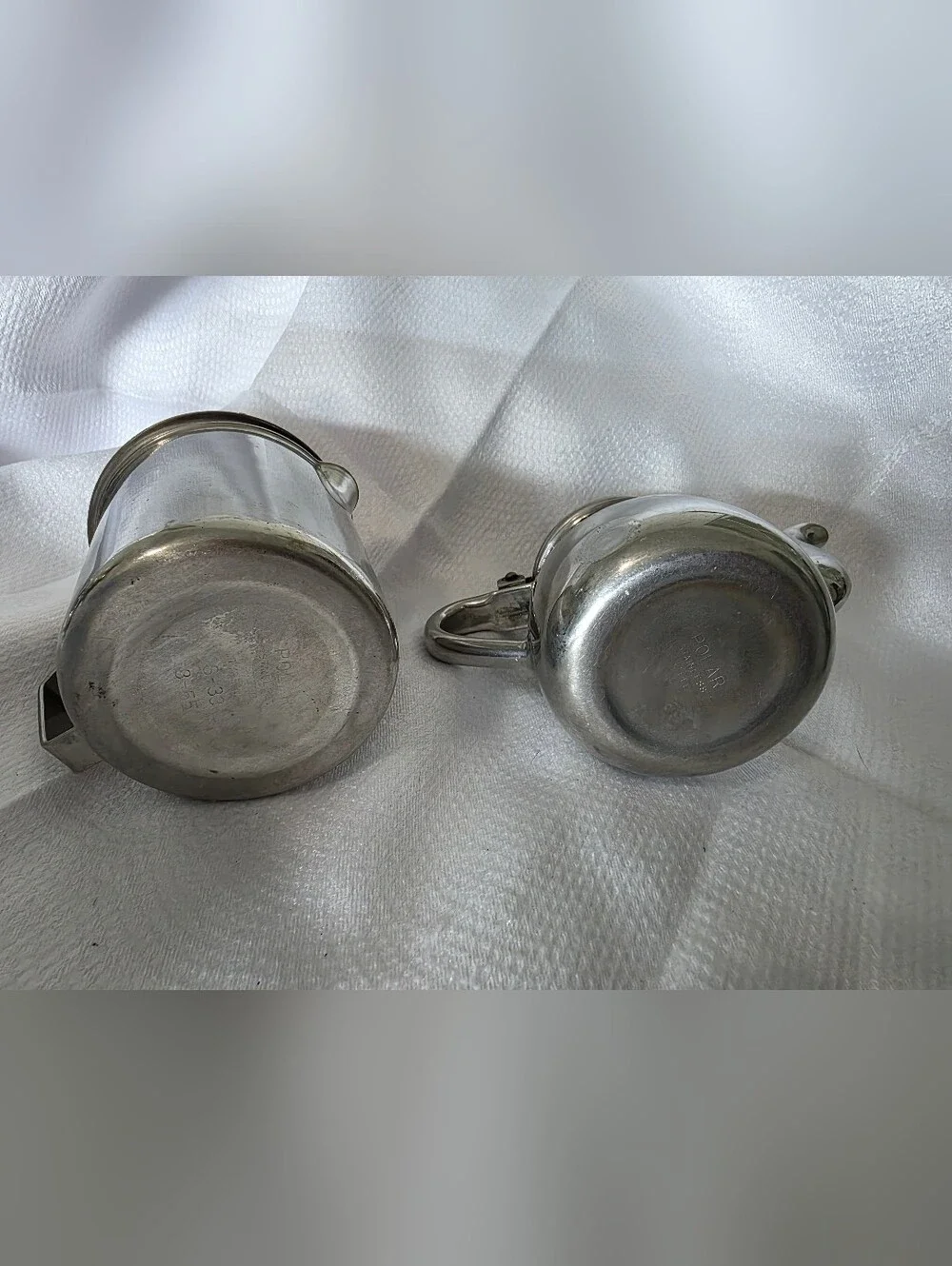 Silver Stainless Steel Sugar and Creamer Set